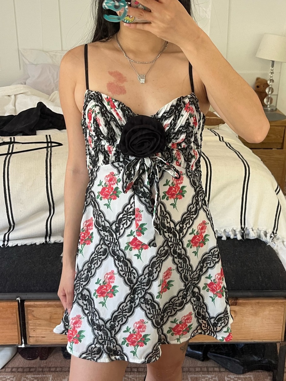For Love & Lemons Greta Lace Mini Dress